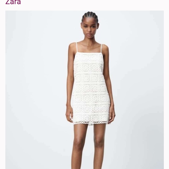 white christmas dresses Zarah TENCEL™ Lyocell Crochet Dress